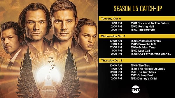 Supernatural: TNT Releases Season 15 Mini-Marathon Catch-Up Calendar