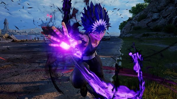 A look at Hiei during his awakening in Jump Force, courtesy of Bandai Namco.