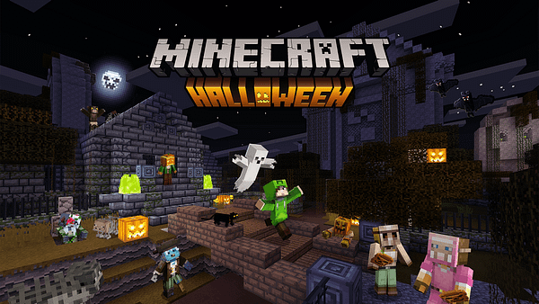 Trick or Treat has an entirely different meaning in Minecraft. Courtesy of Mojang.