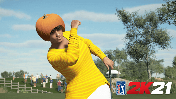 You know what says Halloween? Wearing a pumpkin on your head. Courtesy of 2K Games.
