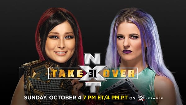 Io Shirai defends the NXT Women's Championship against Candice LeRae at NXT Takeover 31