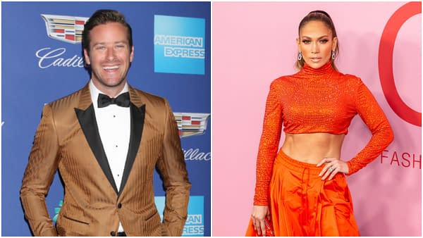 L-R: Armie Hammer at the 2018 Palm Springs International Film Festival Gala at Convention Center on January 2, 2018 in Palm Springs, CA. Editorial credit: Kathy Hutchins / Shutterstock.com | Jennifer Lopez attends 2019 CFDA Fashion Awards at Brooklyn Museum. Editorial credit: Ovidiu Hrubaru / Shutterstock.com