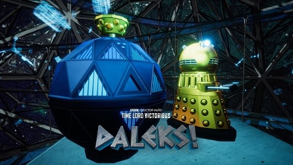 Doctor Who "Time Lord Victorious" spinoff series Daleks! key art for episode 3. (Image: BBC)