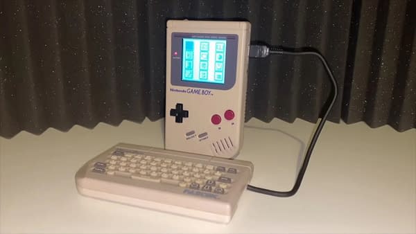 A look at the WorkBoy hooked up to a Game Boy, courtesy of Did You Know Gaming.