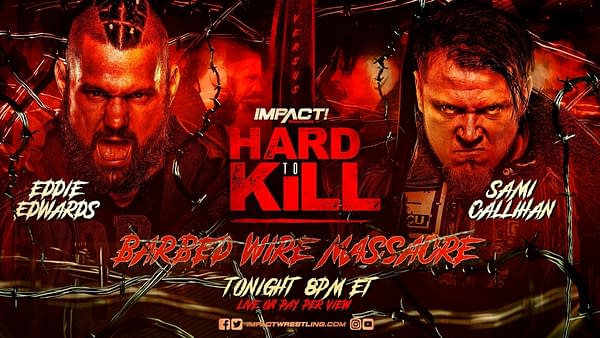 Match graphic for Barbed Wire Massacre at Impact Hard to Kill