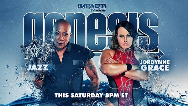 Match graphic for Jazz vs. Jordynne Grace at Impact Genesis