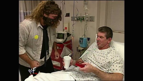 Mick Foley and Vince McMahon during happier times.