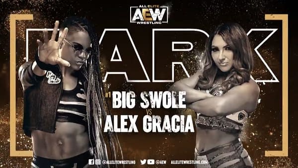 Match graphic for Big Swole vs. Alexa Gracia, happening next week on AEW Dark