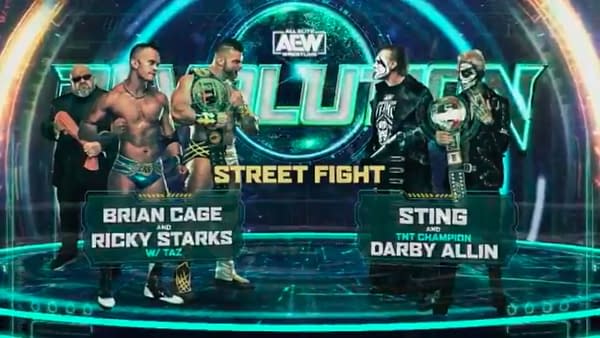 Sting and Darby Allin will face Brian Cage and Ricky Starks in a Street Fight at AEW Revolution