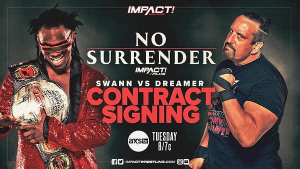 Impact champion Rich Swann and Tommy Dreamer will sign the contract for their match at No Surrender tonight.