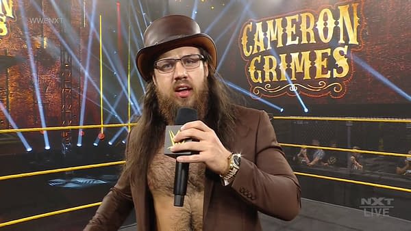 Cameron Grimes returns to WWE NXT