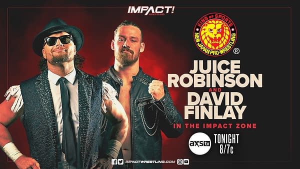 NJPW stars Juice Robinson and David Finlay will appear on tonight's episode of Impact Wrestling.