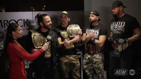 Best frenemies The Young Bucks and The Good Brothers discuss tag team title defenses on AEW Dynamite