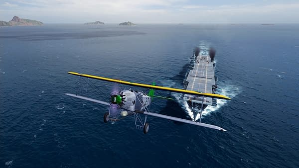 Old school aircraft carriers make their way onto the seas. Courtesy of Wargaming.