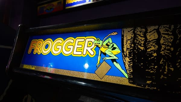 Santa Cruz, California - October 18, 2019: The original Frogger arcade game in an indoor arcade at the famous Santa Cruz boardwalk, photo by Logan Bush / Shutterstock.com.