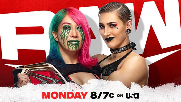 Asuka and Rhea Ripley will sign the contract for their WrestleMania title match on WWE Raw next week.