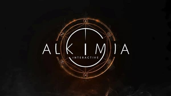 The main logo for the new THQ Nordic studio, Alkimia Interactive.