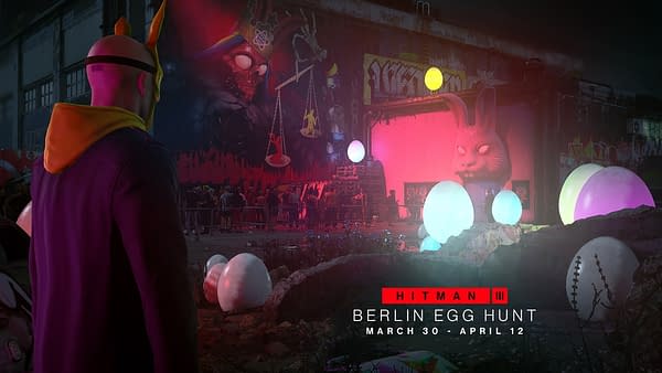 Because who hasn't wanted to go hunt for eggs at a rave? Courtesy of IO Interactive.