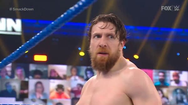 Daniel Bryan wrestles Jey Uso on WWE Smackdown last week.