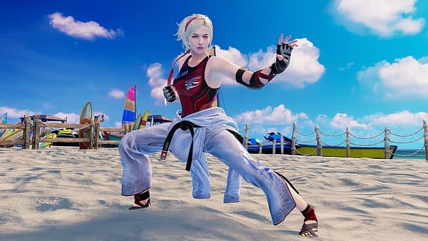 Fighting for Poland on a summertime beach! Yeah, that's Tekken 7. Courtesy of Bandai Namco.