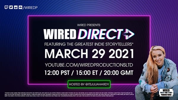Julia Hardy will be hosting the show on March 29th, courtesy of Wired Productions.