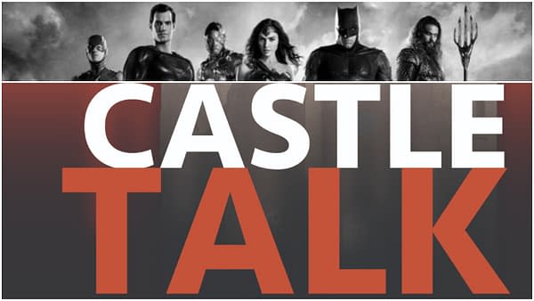Justice League poster and Castle Talk logo used by permission.