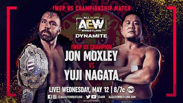 Jon Moxley will defend the IWGP United States Championship against Yuji Nagata on AEW Dynamite in two weeks in a massive crossover between AEW and NJPW