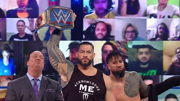 SmackdownRoman Reigns is happy to have the night off on the WrestleMania pre-show edition of WWE Smackdown.