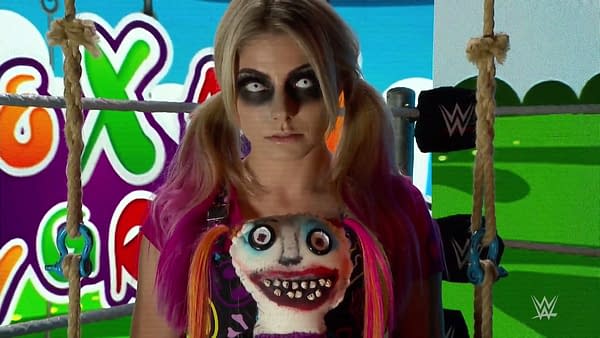 The messed up part is, before she started watching WWE Raw two hours ago, Alexa's eyes were totally normal.