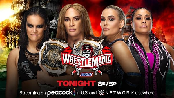 Match Graphic for Shayna Baszler and Nia Jax vs. Natalya and Tamina for the Womens Tag Team Championship at WrestleMania 37 Night 2