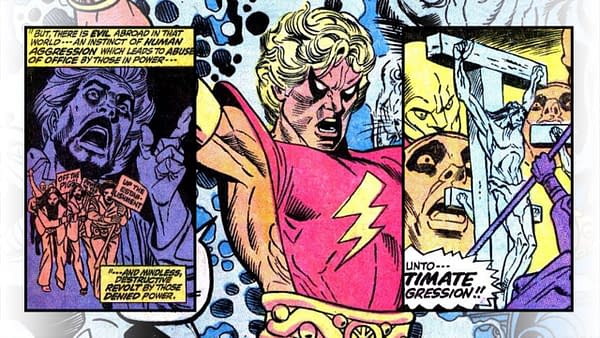 Marvel Premiere 1 featuring Adam Warlock, misc interior panel artwork, story by Roy Thomas, art by Gil Kane, Marvel Comics 1972.