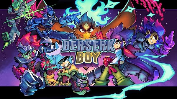 The key art for Berserk Boy, an indie game by developer BerserkBoy Games and publisher Big Sugar.