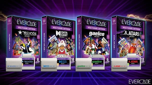 A look at all four of the arcade collections coming out this November, courtesy of Evercade.