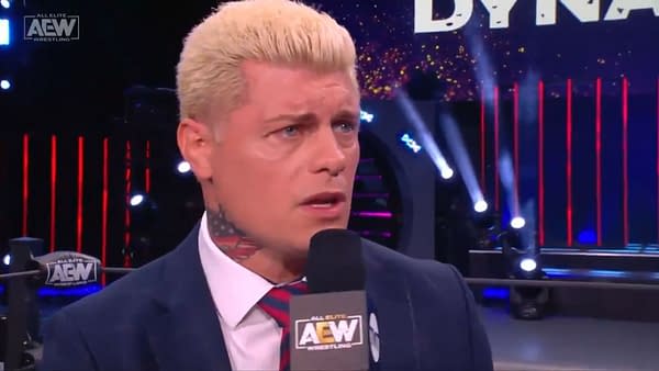 Cody Rhodes cuts a promo about racism on AEW Dynamite.