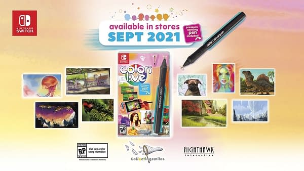 Colors Live, a digital sketchbook game for the Nintendo Switch, will be launching on September 14th, 2021.