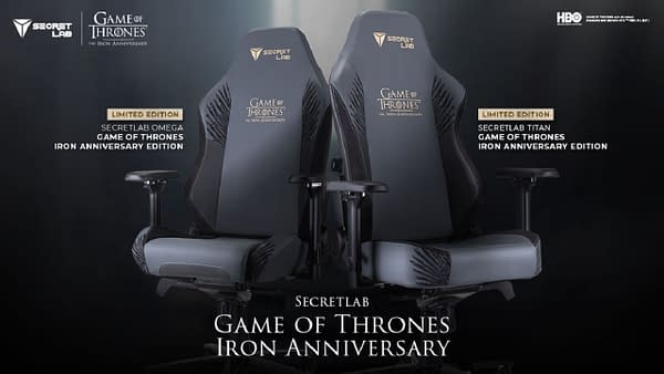 A look at the 10th Anniversary Iron Throne gaming chair, courtesy of Secretlab.