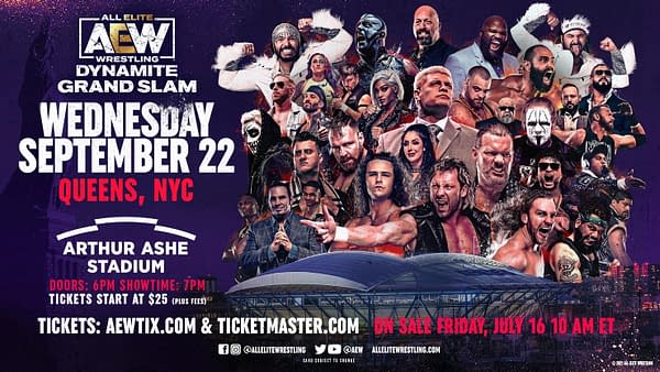 AEW Dynamite: Grand Slam will be AEW's first foray into New York City this September.