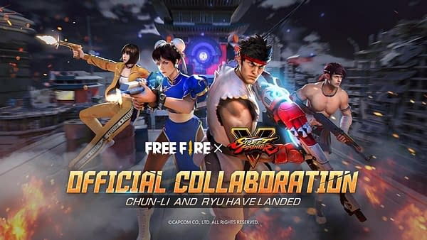 It may be a collab, but fighters holding guns just never looks right... Courtesy of Garena.