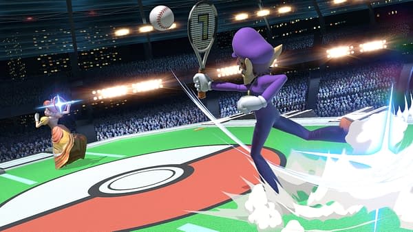 An image tweeted out by Smash Bros. series creator Masahiro Sakurai celebrating the 21st anniversary of the creation of the character Waluigi in Mario Tennis. But... Is that a baseball?