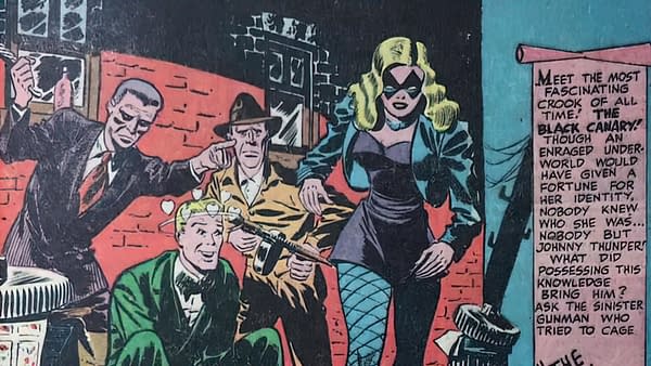 Flash Comics #86 featuring Black Canary, title splash.