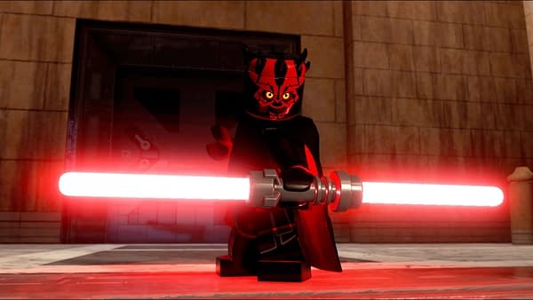 Hey, look! Its Darth Maul! Before he gets sliced in half! Courtesy of WB Games.