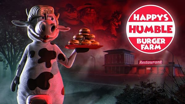 Promo artwork for Happy's Humble Burger Farm, courtesy of tinyBuild Games.