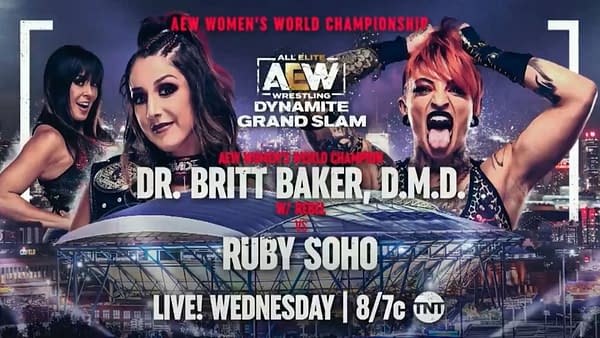 AEW Dynamite Grand Slam: Ruby Soho challenges Dr. Britt Baker DMD for the AEW Women's World Championship