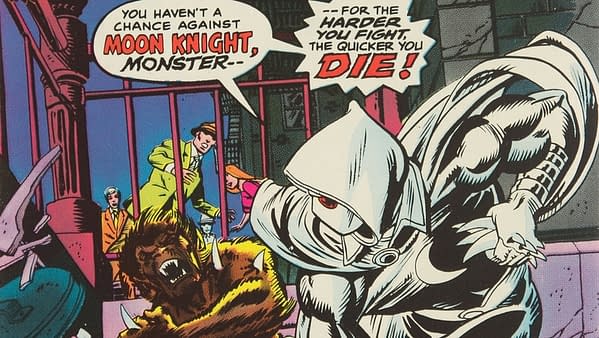 Werewolf by Night #32 featuring Moon Knight, Marvel 1975.