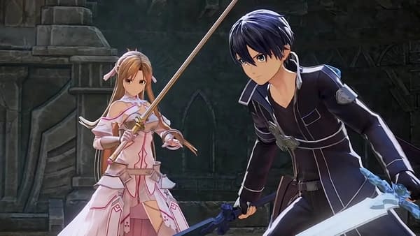 Kirito and Asuna make their presence known, courtesy of Bandai Namco.