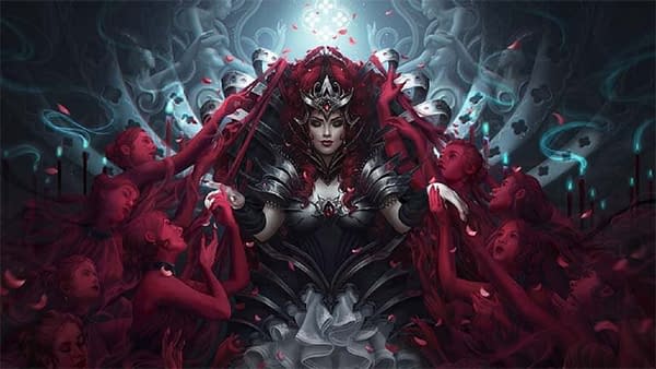 Innistrad: Crimson Vow, the next expansion set for Magic: The Gathering, releases on November 19th, with prerelease events happening the weekend prior, from November 12th-14th. It also releases on Magic: Arena and MTGO on November 11th.
