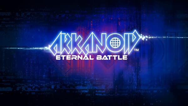 Promotional logo for Arkanoid - Eternal Battle, courtesy of Microids.