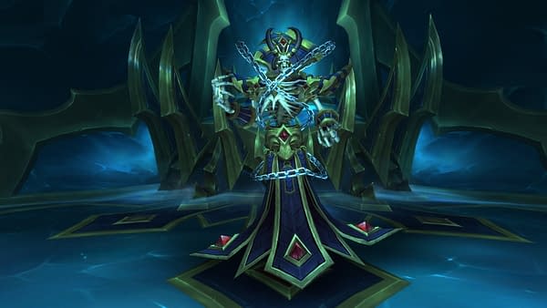 Kel'Thuzad in the Sanctum Of Domination from World Of Warcraft: Shadowlands, courtesy of Blizzard Entertainment.