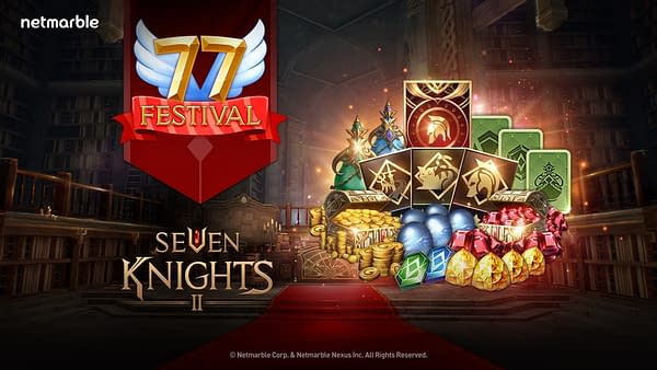 Promo art for the 77 Festival in Seven Knights 2, courtesy of Netmarble.