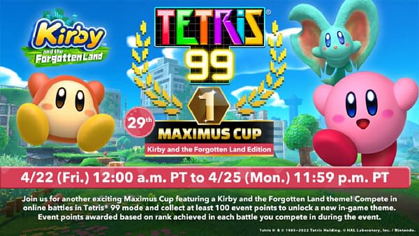 Kirby Drops In For The Latest Tetris 99 Maximus Cup